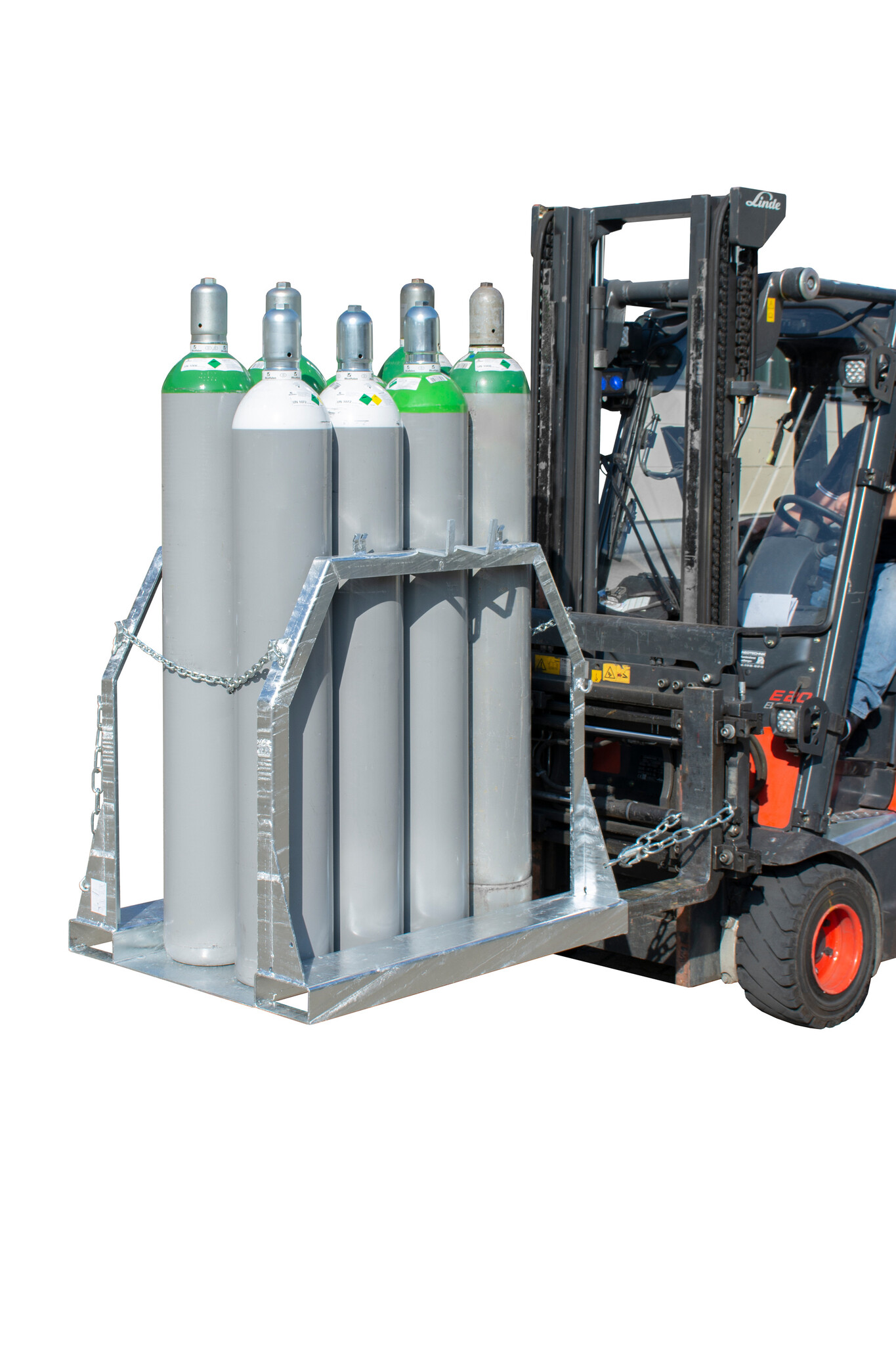 Gasflessen-pallet SFP 8, vuurverzinkt