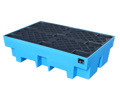 GREEN-LINE PE-opvangbak WP-PE 2/2, van robuust polyethyleen, blauw
