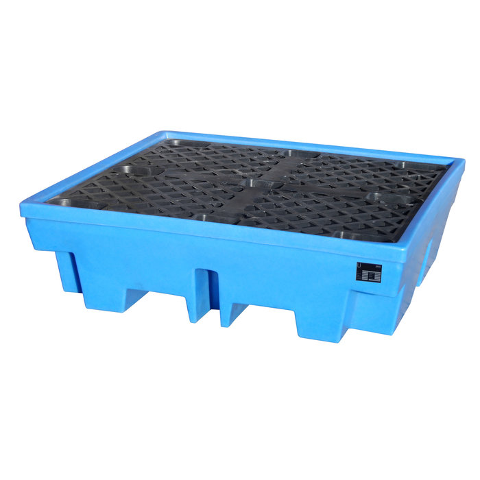 GREEN-LINE PE-opvangbak WP-PE 4/4, van robuust polyethyleen, blauw