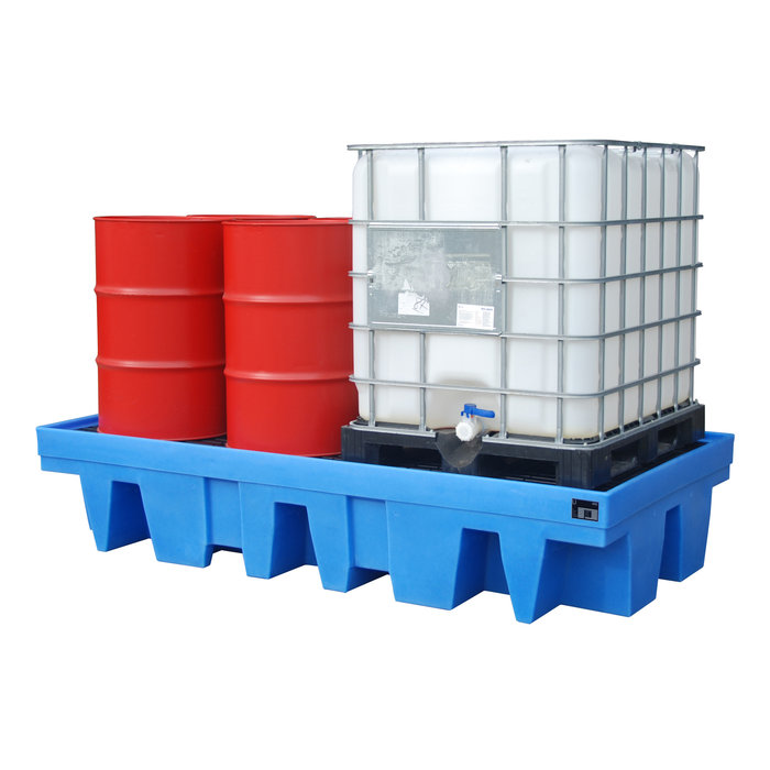 GREEN-LINE PE-opvangbak WP-PE 8/11, van robuust polyethyleen, blauw