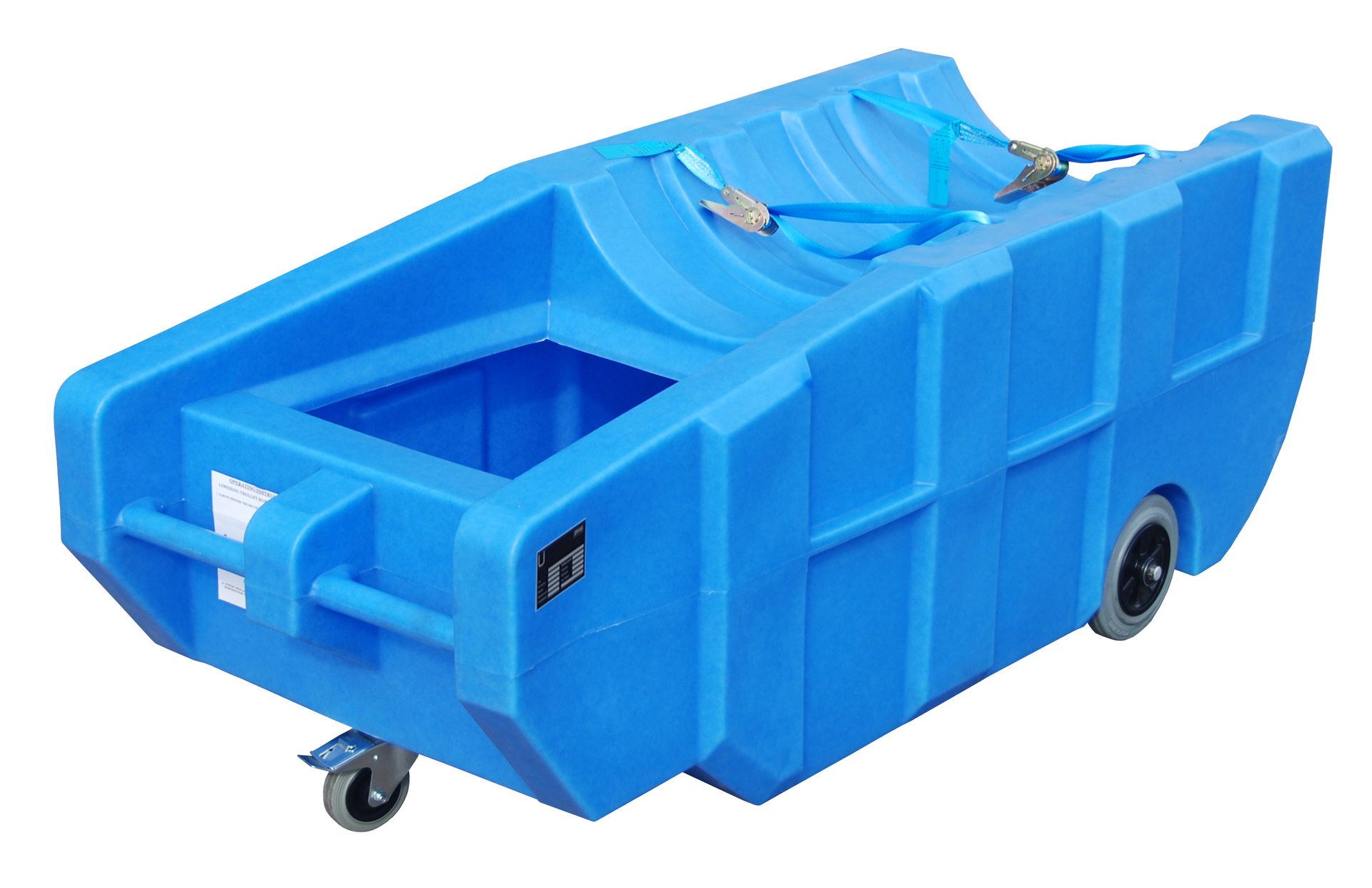 GREEN-LINE verrijdbare PE-opvangbak WPT 230, van robuust polyethyleen, blauw