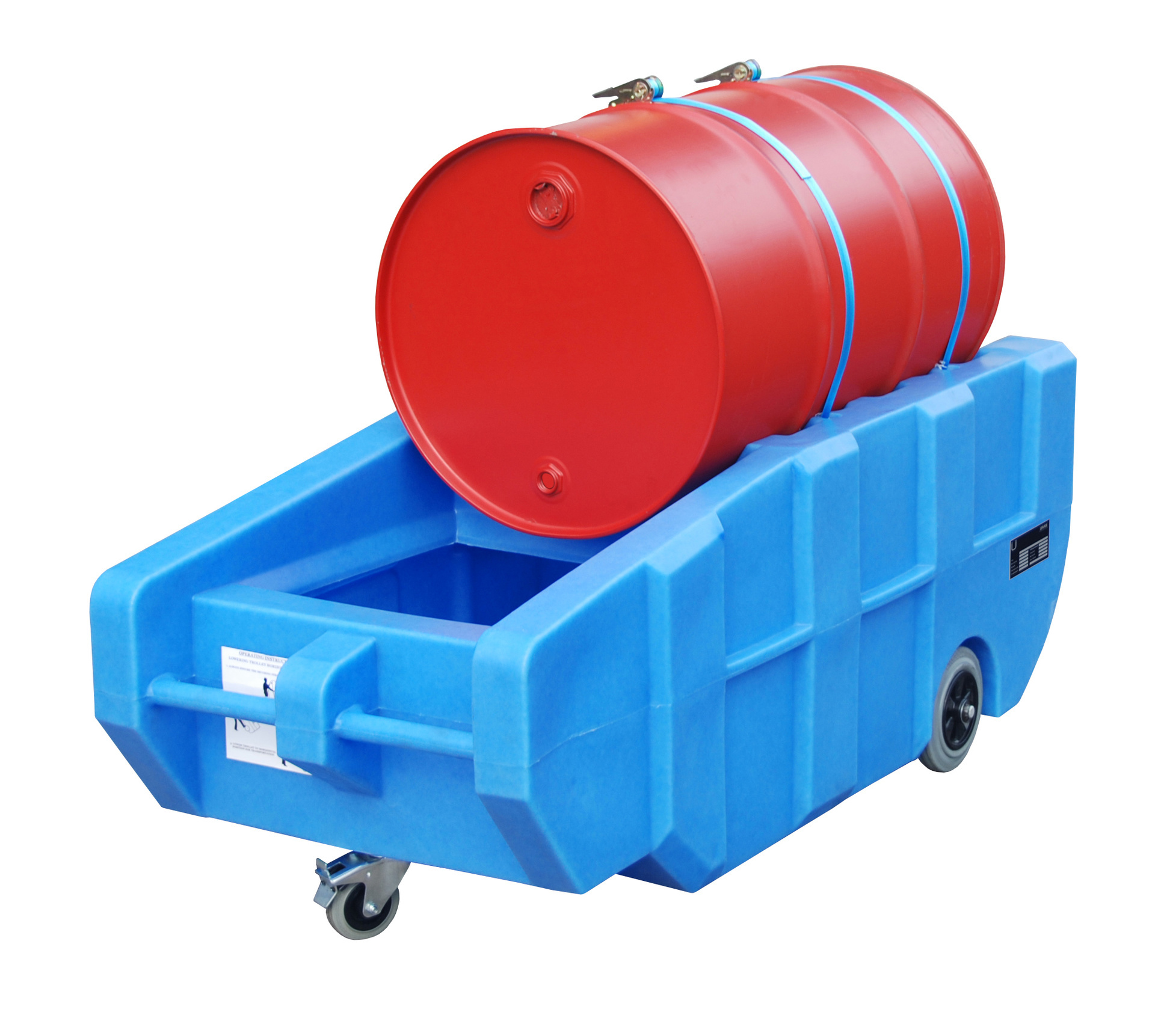 GREEN-LINE verrijdbare PE-opvangbak WPT 230, van robuust polyethyleen, blauw