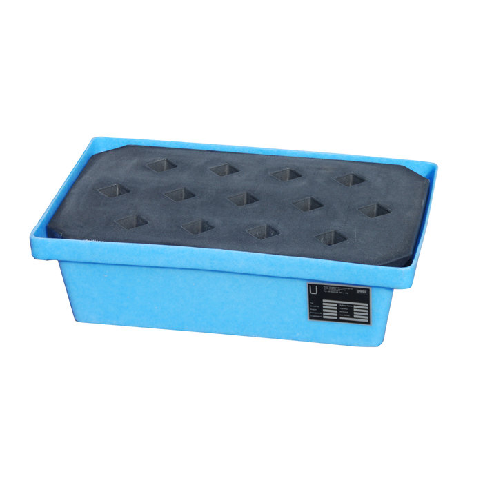 GREEN-LINE PE-Bac de rétention pour palettes KWP-P 20, en polyethilène robuste, Bleu