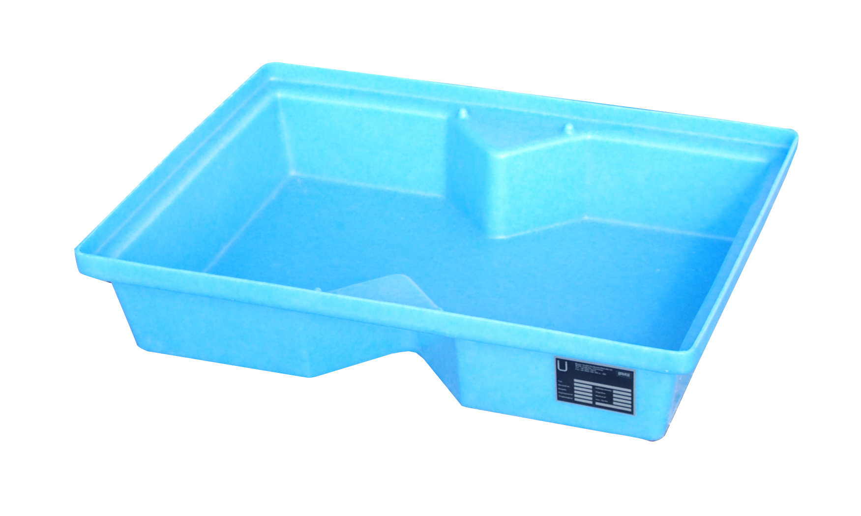 GREEN-LINE PE-opvangbak voor pallets KWP-P 40, gemaakt van stevig polyethyleen, blauw