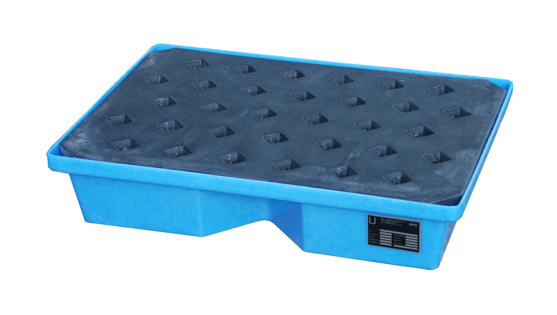 GREEN-LINE PE-opvangbak voor pallets KWP-P 40, gemaakt van stevig polyethyleen, blauw