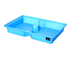 GREEN-LINE PE-opvangbak voor pallets KWP-P 100, gemaakt van stevig polyethyleen, blauw