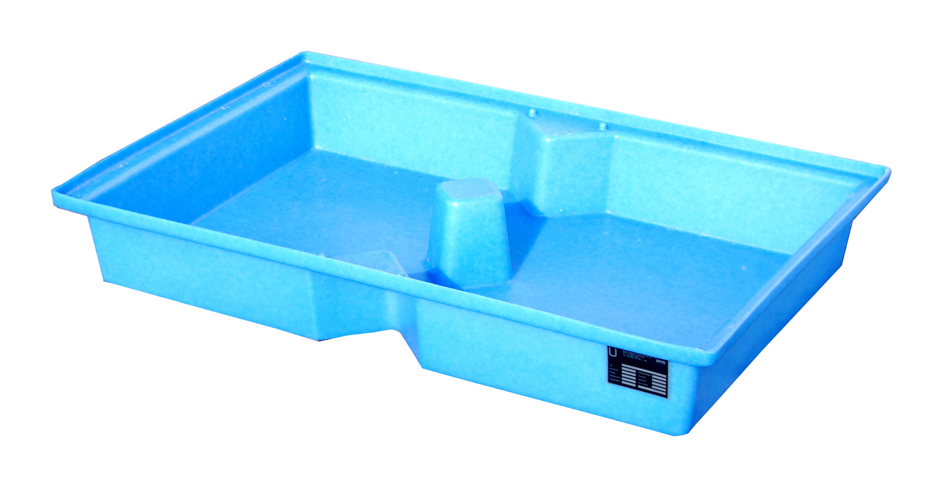 GREEN-LINE PE-Bac de rétention pour palettes KWP-P 100, en polyethilène robuste, Bleu