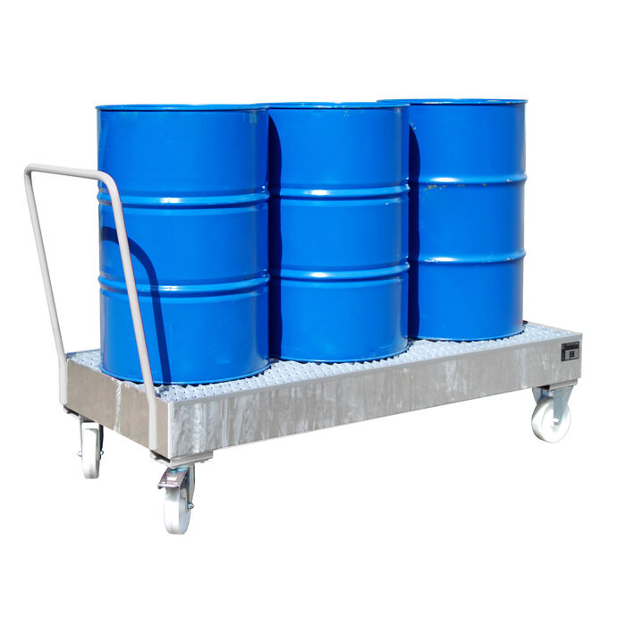 Bac de rétention mobile 2050 SR, peint,RAL 2000 jaune