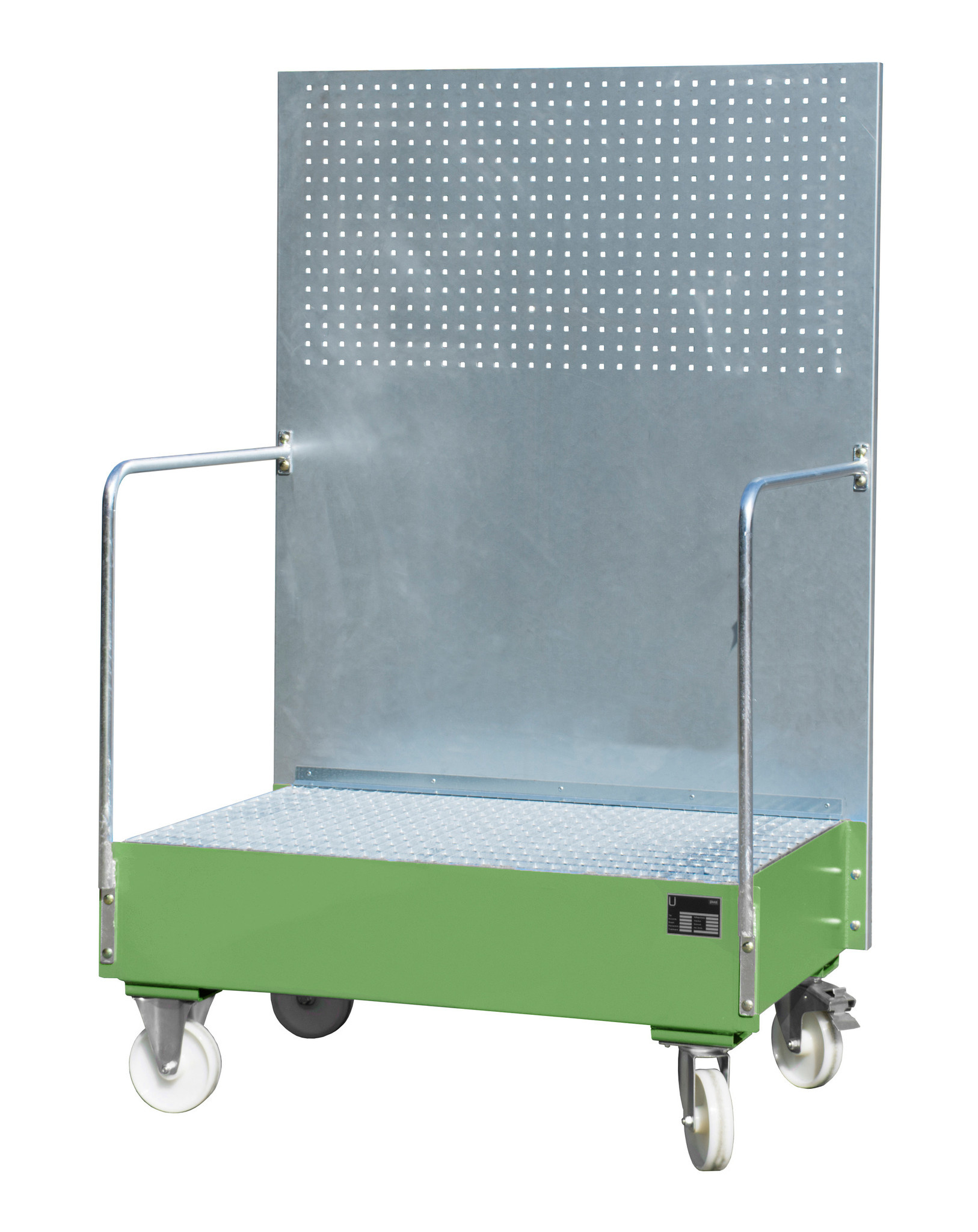 Bac de rétention mobile avec panneau perforé LPW 200-2