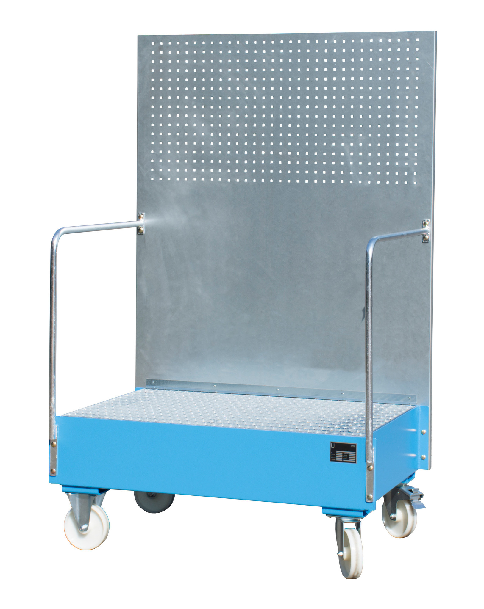 Bac de rétention mobile avec panneau perforé LPW 200-2