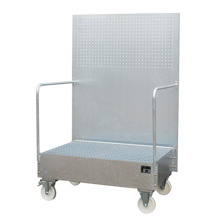 Bac de rétention mobile avec panneau perforé LPW 200-2