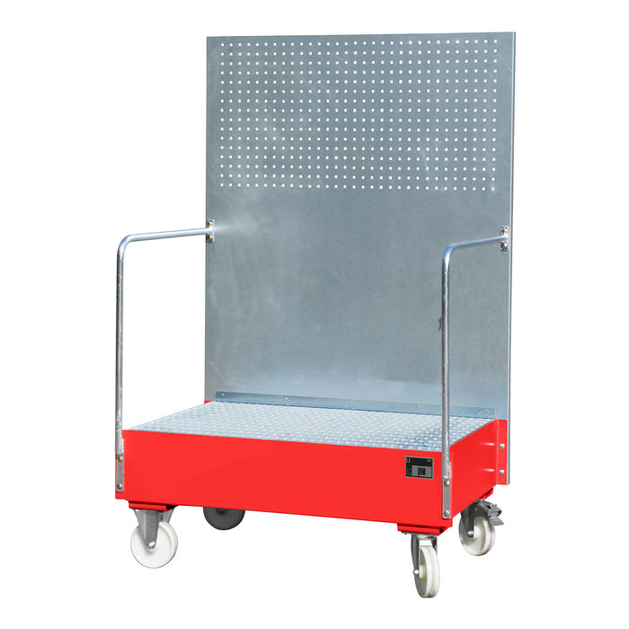 Bac de rétention mobile avec panneau perforé LPW 200-2