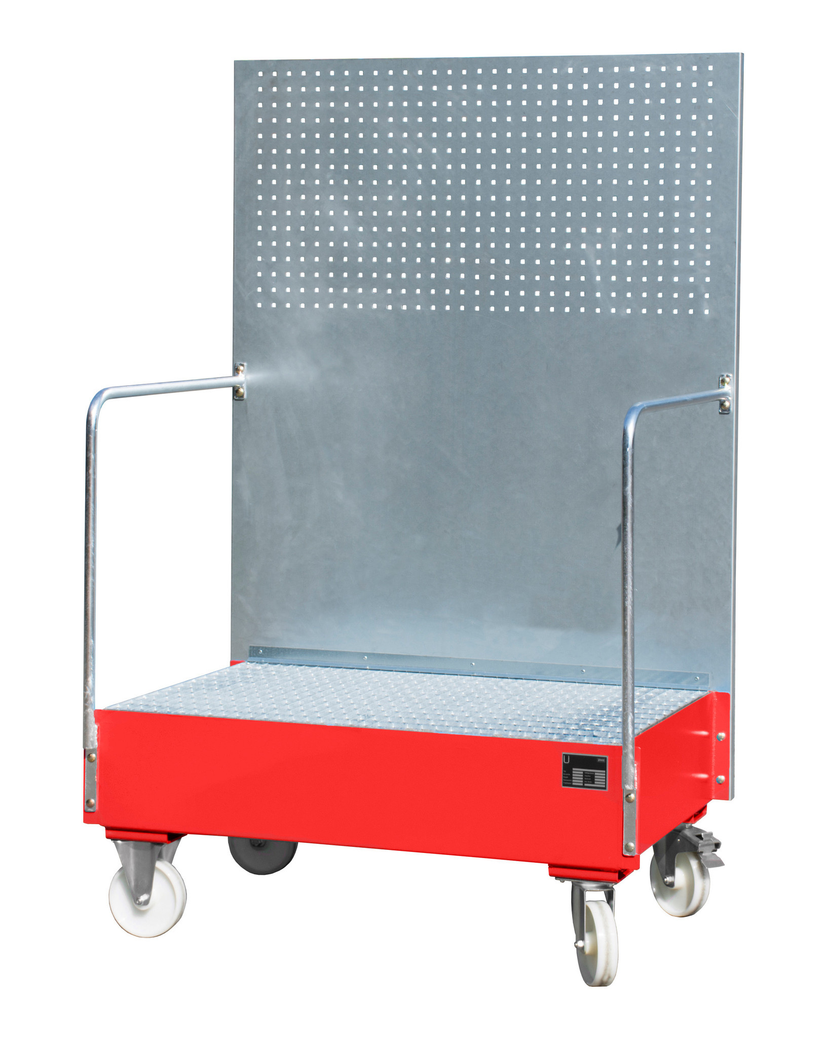 Bac de rétention mobile avec panneau perforé LPW 200-2