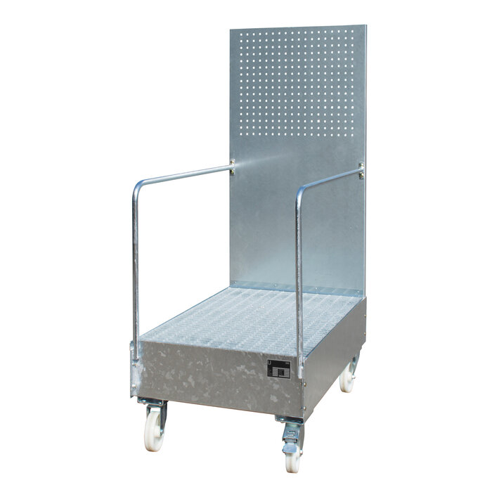 Bac de rétention mobile avec panneau perforé LPW 200-3