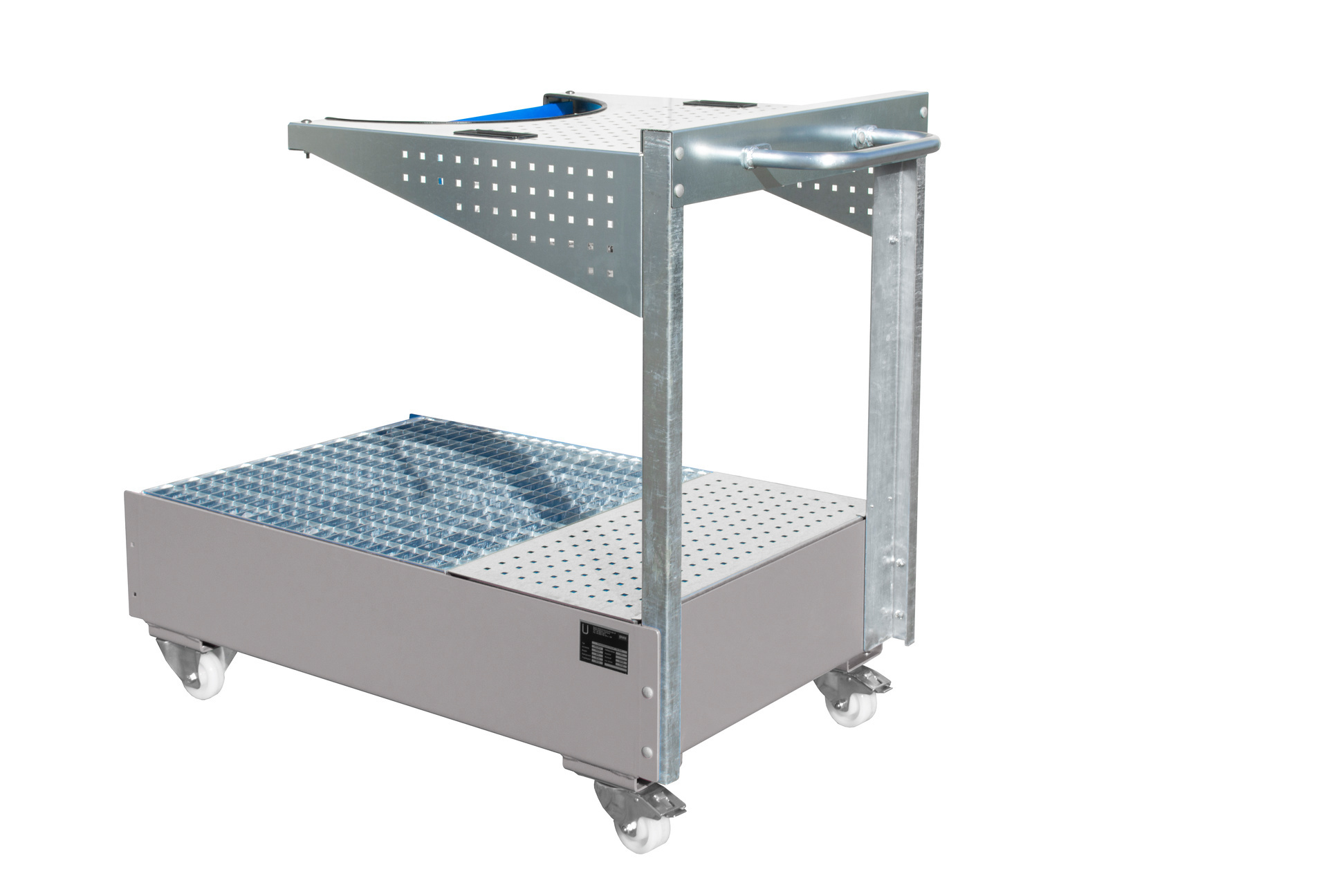 Bac de rétention mobile avec panneau perforé LPW 200-4