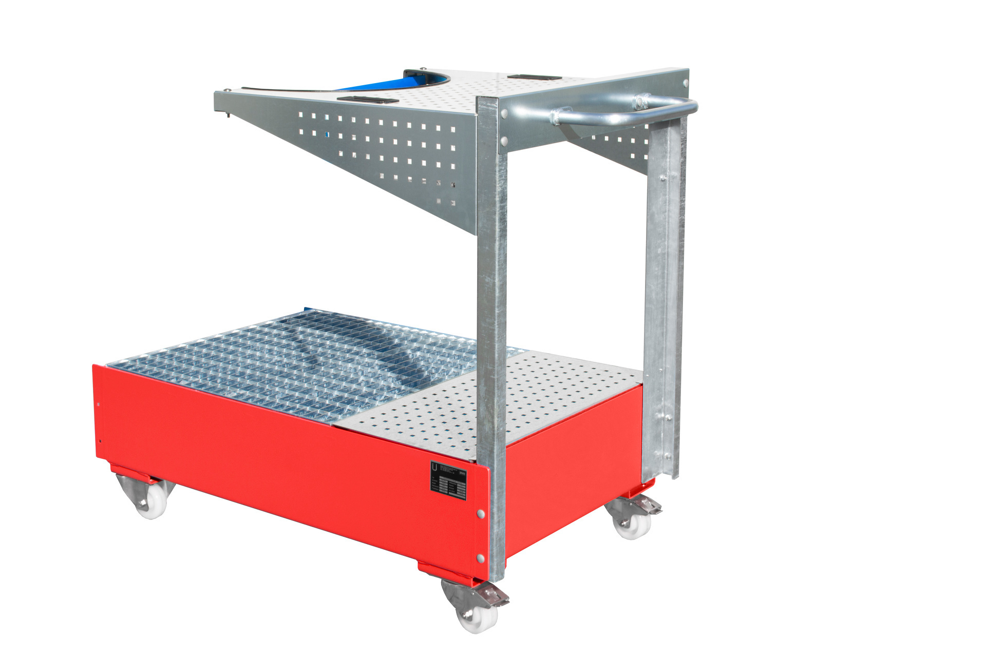 Bac de rétention mobile avec panneau perforé LPW 200-4