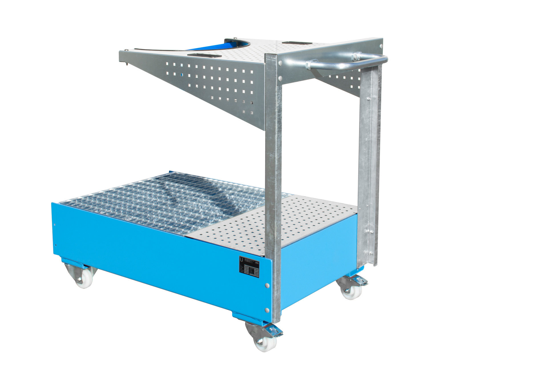 Bac de rétention mobile avec panneau perforé LPW 200-4