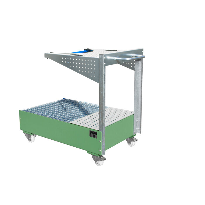 Bac de rétention mobile avec panneau perforé LPW 200-4