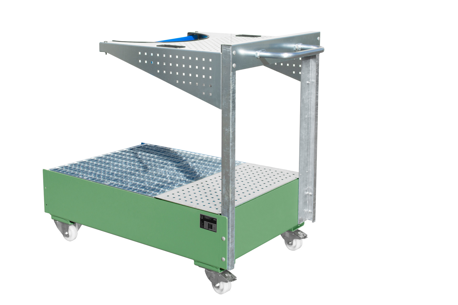 Bac de rétention mobile avec panneau perforé LPW 200-4