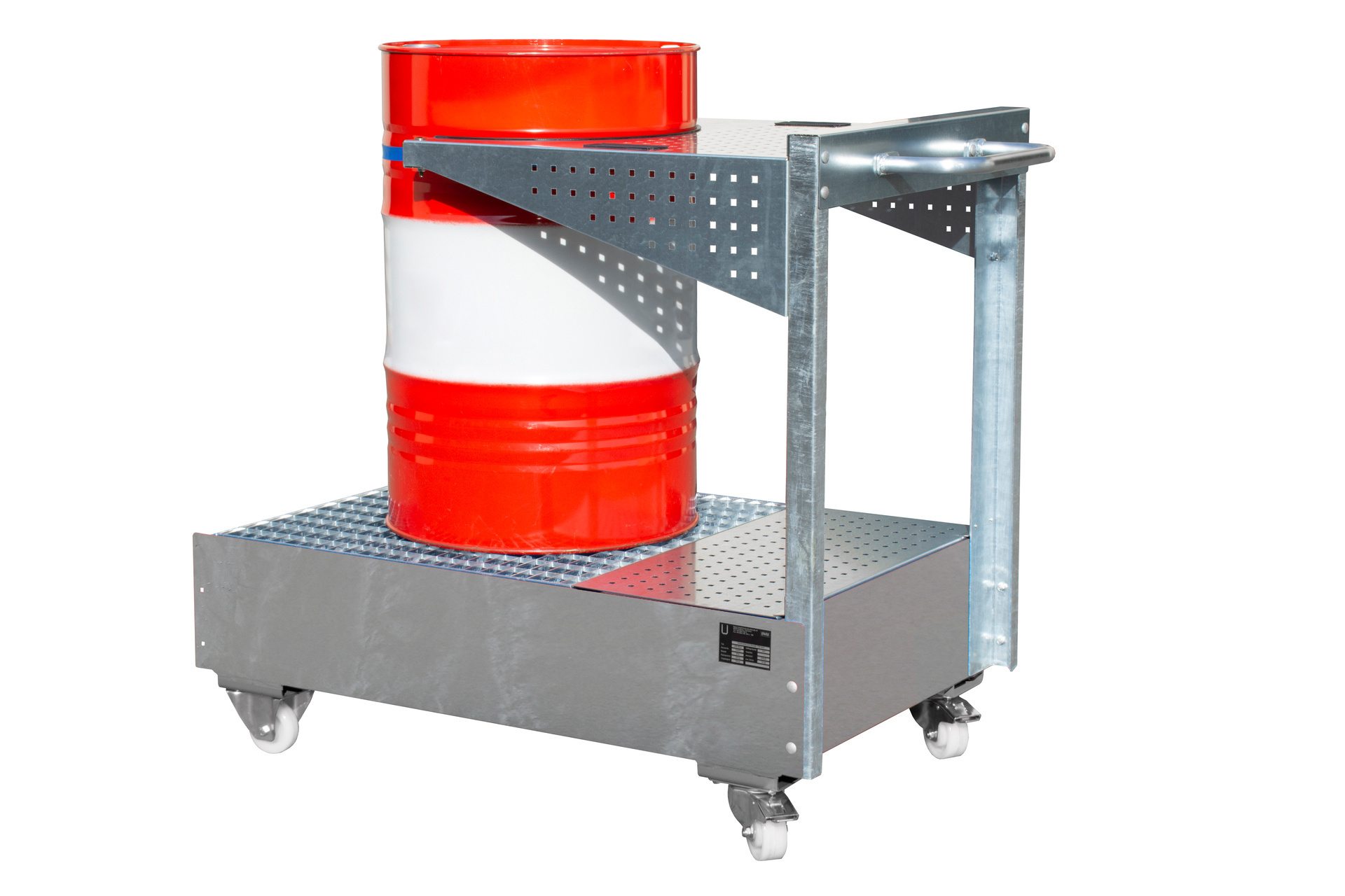 Bac de rétention mobile avec panneau perforé LPW 200-4