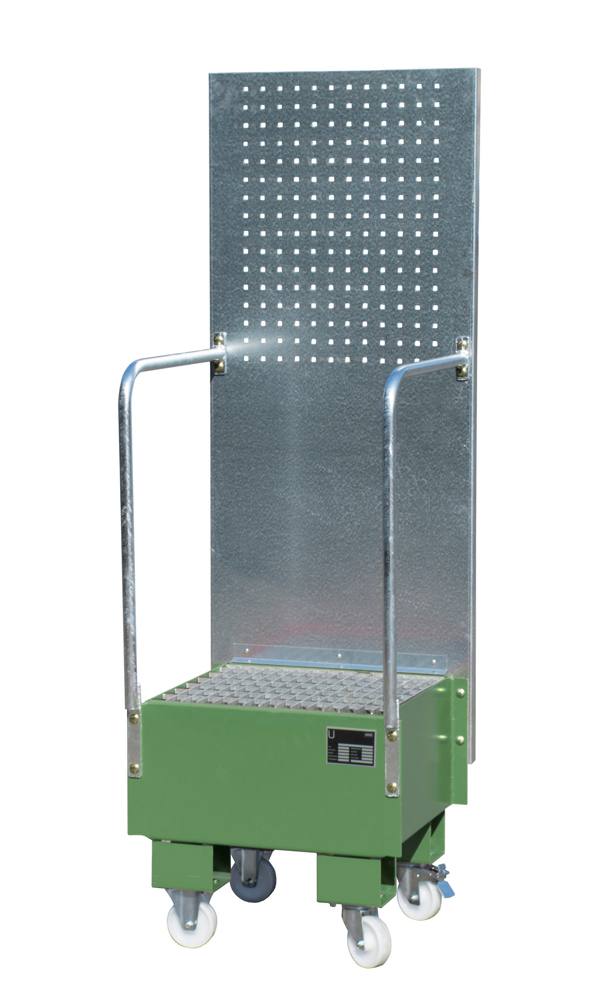 Bac de rétention mobile avec panneau perforé LPW 60-1