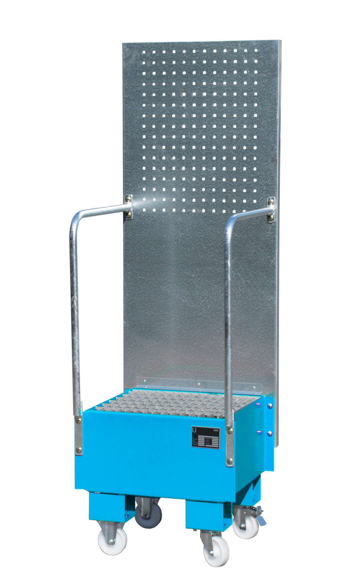 Bac de rétention mobile avec panneau perforé LPW 60-1