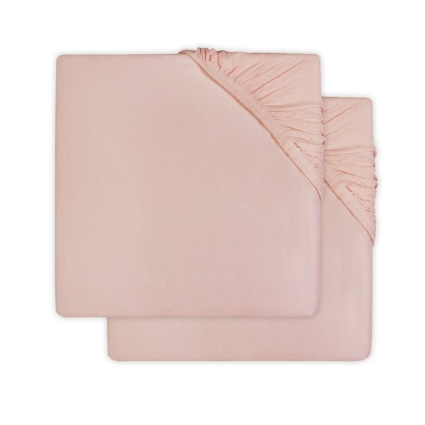 Jollein Jollein - Hoeslaken jersey 60x120cm - Pale pink (2pack)