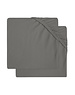 Jollein Jollein - Hoeslaken jersey 60x120cm - Storm grey (2pack)