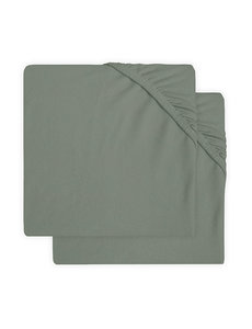 Jollein Jollein - Hoeslaken jersey 60x120cm - Ash green (2pack)