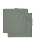 Jollein Jollein - Hoeslaken jersey 60x120cm - Ash green (2pack)