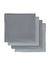 Jollein Jollein - Bamboe Multidoek small 70x70cm - Storm grey (4pack)