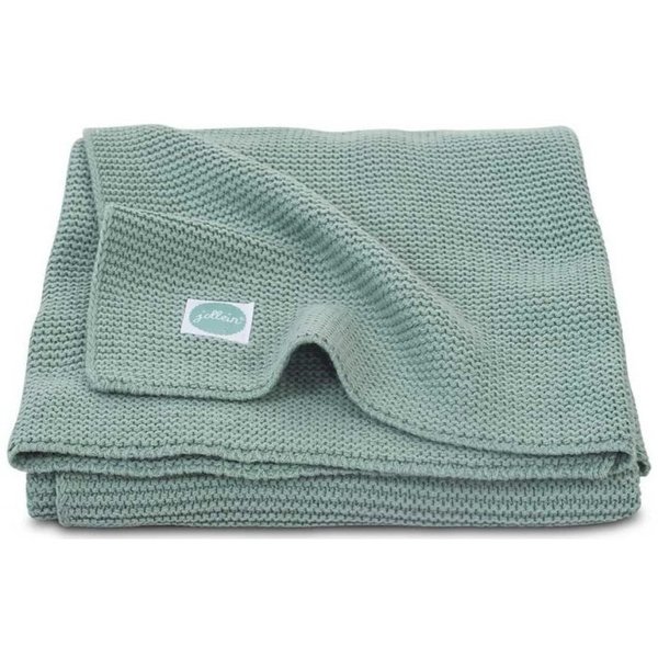Jollein Jollein - Deken Wieg 75x100cm - Basic knit forest green