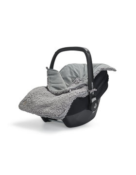 Jollein - Voetenzak Voor Autostoel \u0026 Kinderwagen-Basic Knit Stone Grey -  Pasgeboren.nl