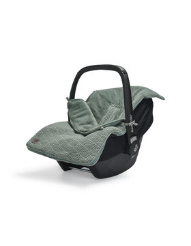 Jollein - Voetenzak Voor Autostoel \u0026 Kinderwagen-Basic Knit Stone Grey -  Pasgeboren.nl