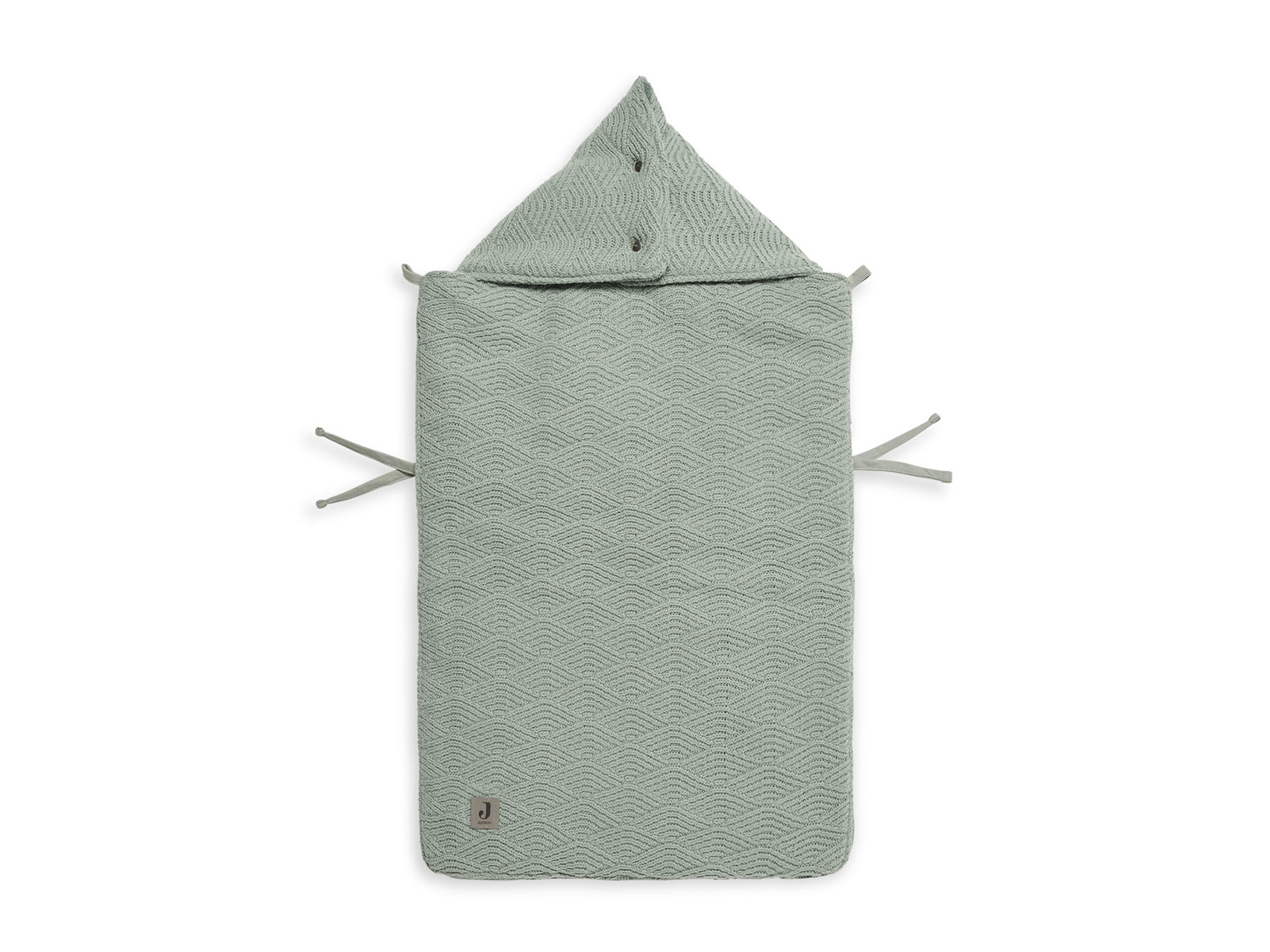 Jollein - Voetenzak Voor Autostoel \u0026 Kinderwagen- River Knit Ash Green -  Pasgeboren.nl