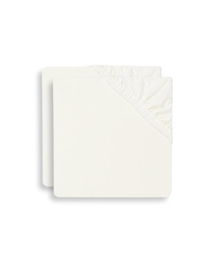 Jollein Hoeslaken Ledikant Jersey 60x120cm - Ivory - 2 Stuks
