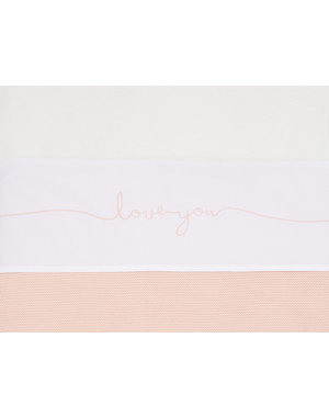 Jollein Jollein - Laken Wieg 75x100cm - Love You - Pale Pink