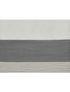 Jollein Jollein - Laken Wieg 75x100cm - Wrinkled - Storm Grey