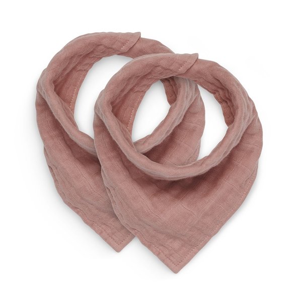 Jollein Jollein - Slabbetje Bandana - Wrinkled - Rosewood - 2 Stuks