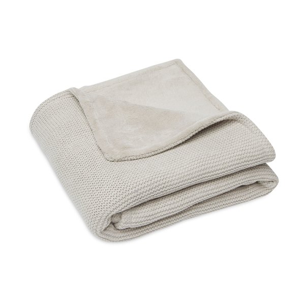 Jollein Jollein - Wieg Deken Basic Knit 75x100cm - Fleece - Nougat