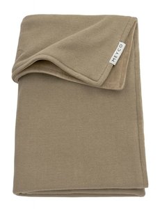 Meyco Meyco - Ledikant Deken Velvet Knit Basic 100x150cm - Taupe