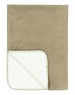 Meyco Meyco - Ledikant Deken Double Face 100x150cm- Taupe/Offwhite