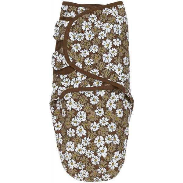 Meyco Meyco - SwaddleMeyco Vintage Flower - Chocolate - 0-3 Maand
