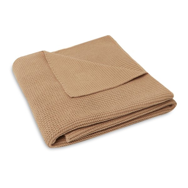 Jollein Jollein - Ledikant Deken Basic Knit 100x150cm - Biscuit