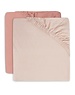 Jollein Jollein - Hoeslaken Jersey 60x120cm - Pale Pink/Rosewood - 2 Stuks