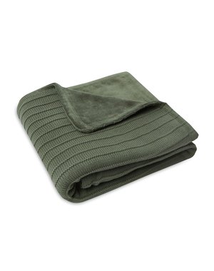 Jollein Jollein - Ledikant Deken Velvet Pure Knit 100x150cm - Leaf Green