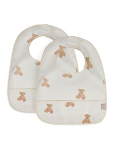 Jollein Jollein - Slabbetje Waterproof -  Teddy Bear - 2 Stuks