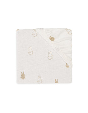 Jollein Hoeslaken Jersey 40/50x80/90cm Happy Miffy Nougat