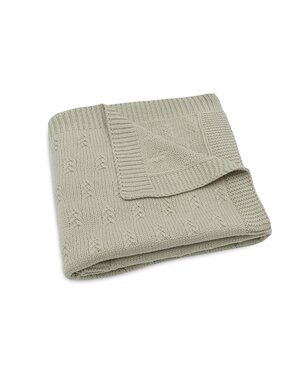 Jollein Jollein - Wieg Deken 75x100cm Grain Knit - Olive Green