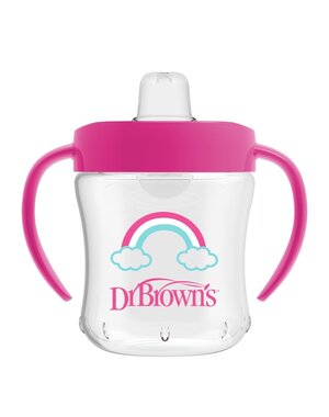 Dr. Brown’s Dr. Brown’s - Drinkbeker Zachte Tuit - 6mnd+ Roze